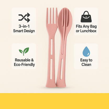3-in-1 Premium Spoon–Fork–Knife Set (3 pcs) – BUY 1 GET 3 FREE! 🍽️🔥