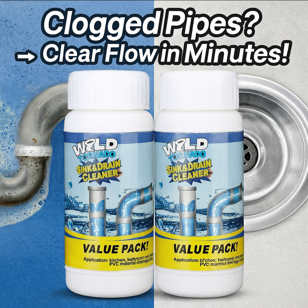 PipeSafe Pro – Drain & Sink Cleaner Powder (110g x 2 Pack, Total 220g)