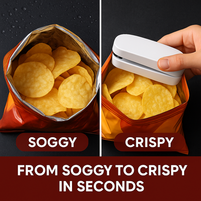 Mini Bag Sealer — 2-in-1 Seal & Cutter | Works on Any Plastic Bag