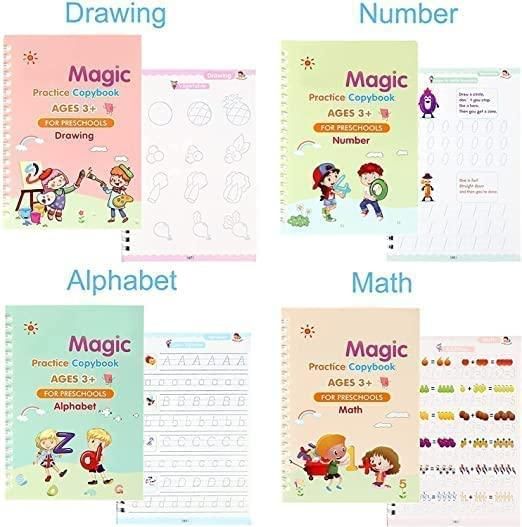 💫 SankWrite™ Magic Practice Copybook (4 Books + Pen + 10 Refills)