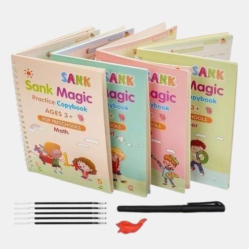 💫 SankWrite™ Magic Practice Copybook (4 Books + Pen + 10 Refills)