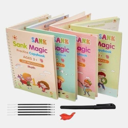 💫 SankWrite™ Magic Practice Copybook (4 Books + Pen + 10 Refills)