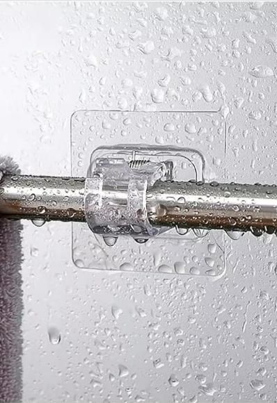 STICK N HOLD PREMIUM ROD HOOK | Rods Clips Hook Self Adhesive Pack of 6 , 8 & 12