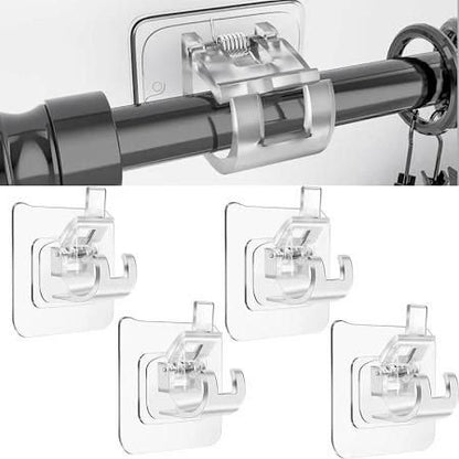 STICK N HOLD PREMIUM ROD HOOK | Rods Clips Hook Self Adhesive Pack of 6 , 8 & 12