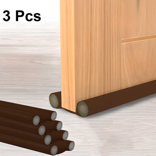 🚪 Door Draft Stopper – Fabric Gap Sealer (Buy 1 Get 2 FREE) | Soundproof + Dust & Insect Guard | Waterproof – Brown