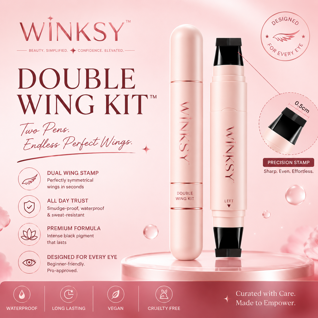 Winksy Double Wing Kit - Two Pens. Endless Perfect Wings.