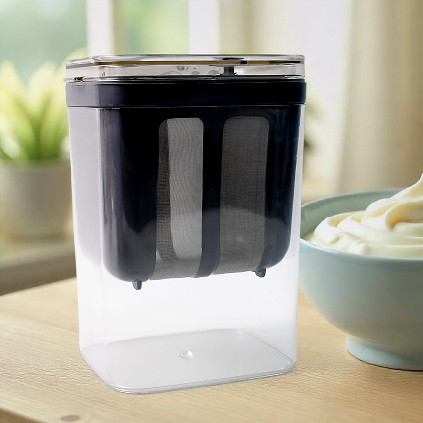 CurdMate™ – 2-in-1 Yogurt Strainer & Storage (1100ml)