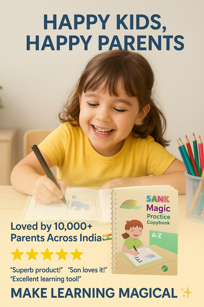 💫 SankWrite™ Magic Practice Copybook (4 Books + Pen + 10 Refills)