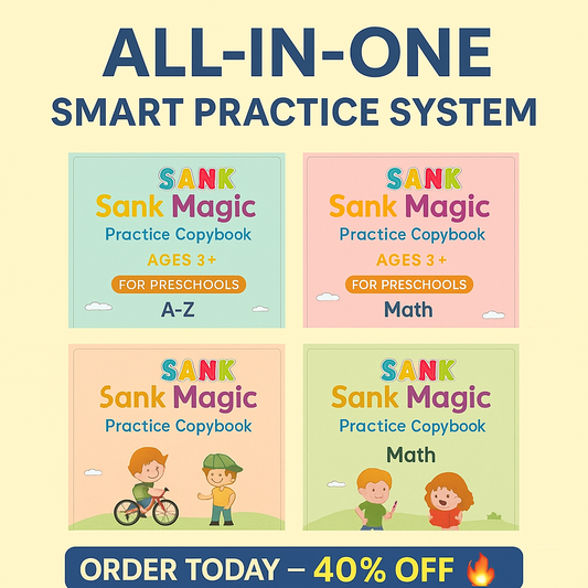 💫 SankWrite™ Magic Practice Copybook (4 Books + Pen + 10 Refills)