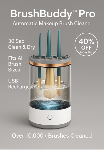 BrushBuddy™ Pro – Automatic Makeup Brush Cleaner