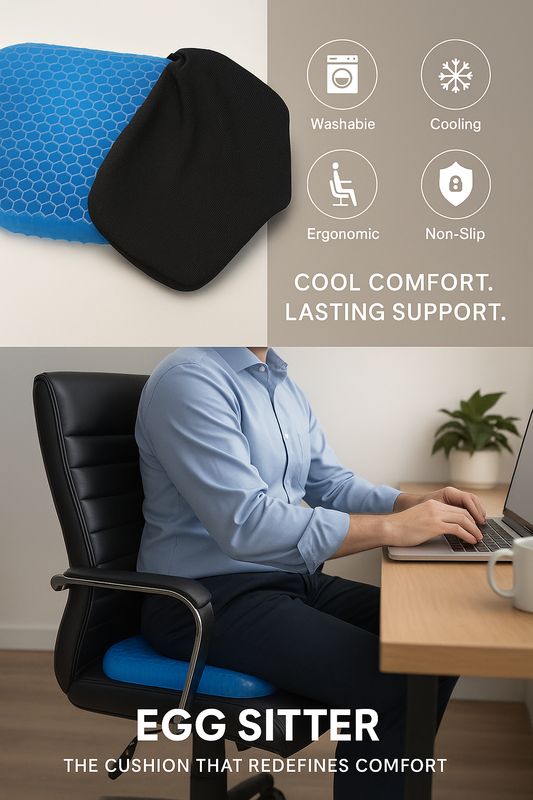 🪑 Egg Sitter™ Flex Gel Cushion – Sit on an Egg Without Breaking It!
