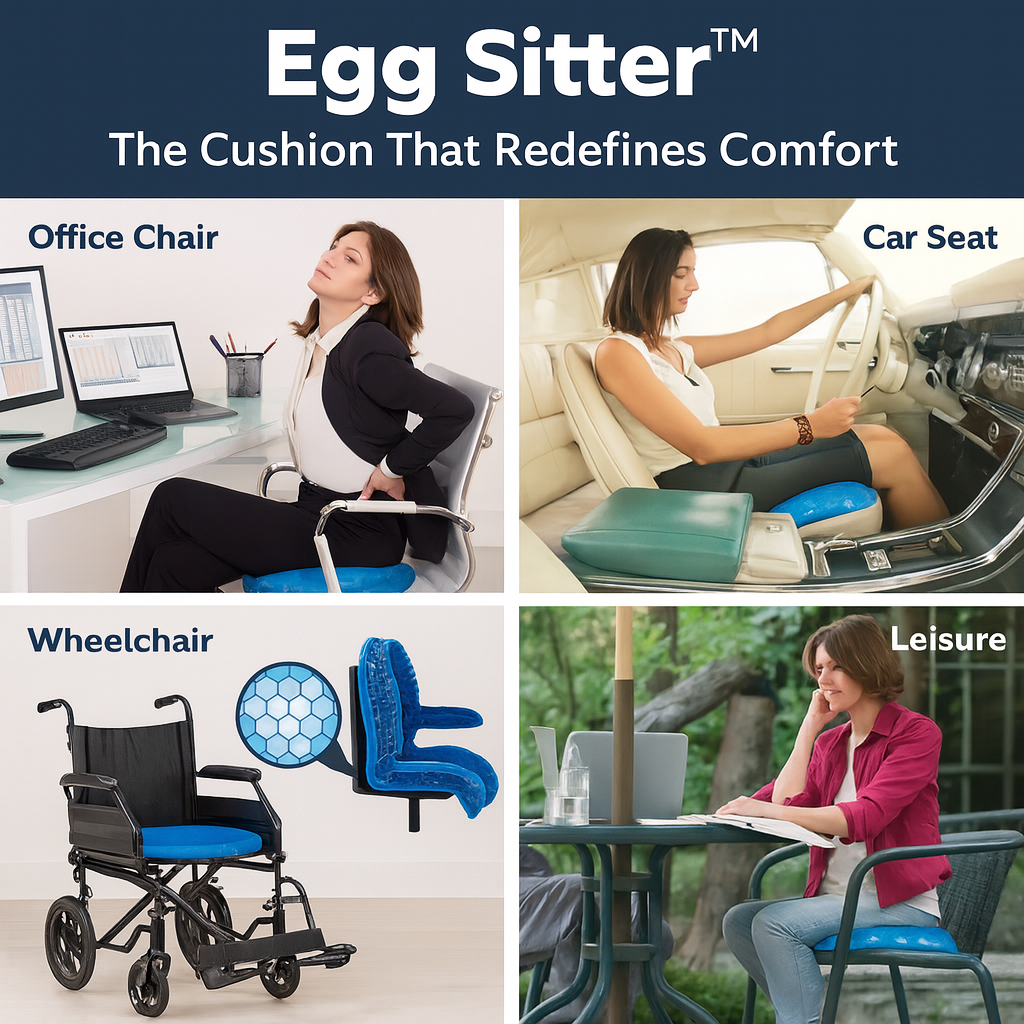 🪑 Egg Sitter™ Flex Gel Cushion – Sit on an Egg Without Breaking It!