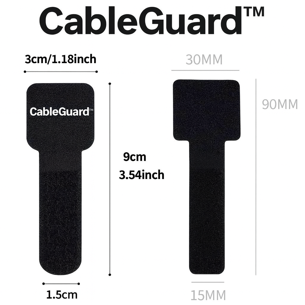 CableGuard™ — Self-Adhesive Cable Ties (Pack of 10)
