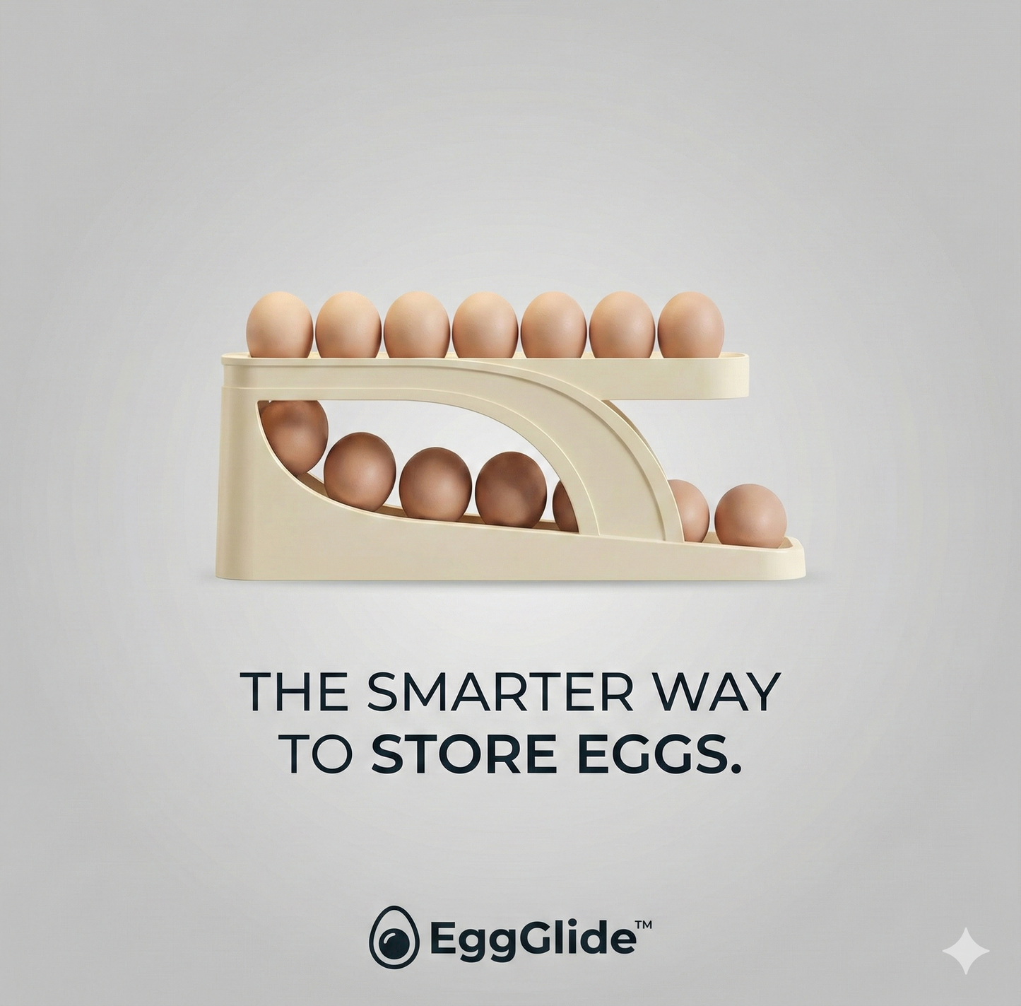 EggGlide™ – Automatic Rolling Egg Storage Rack