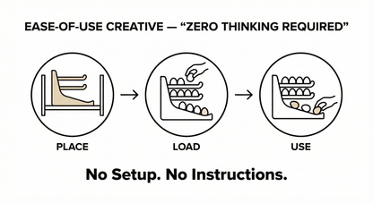 EggGlide™ – Automatic Rolling Egg Storage Rack