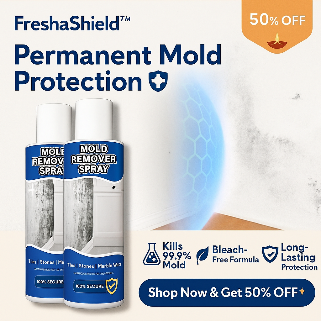 Introducing FreshaShield™ Mold Eraser — 60 ml Spray ( PACK OF 1 ,2 & 3)
