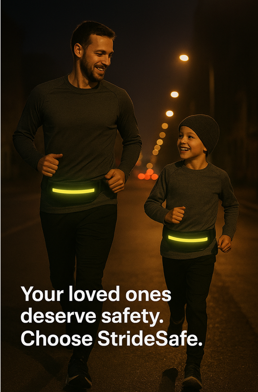 StrideSafe Reflective Waterproof Waist Bag