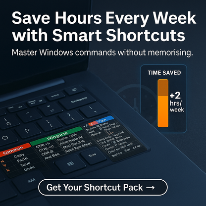 ⚡ ShortcutPro™ – Reusable Windows Shortcut Keyboard Stickers
