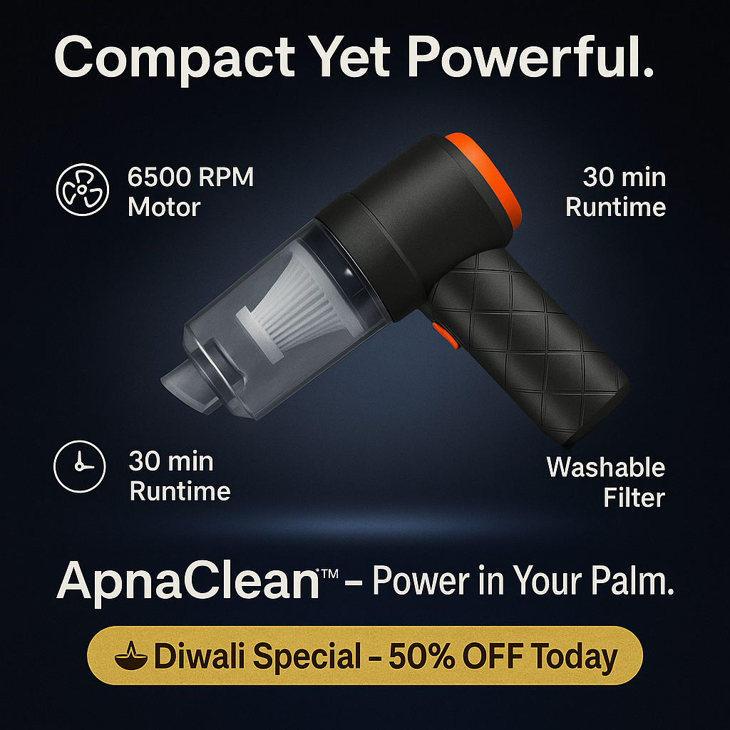 ApnaClean™ 2-in-1 Cordless Vacuum Cleaner