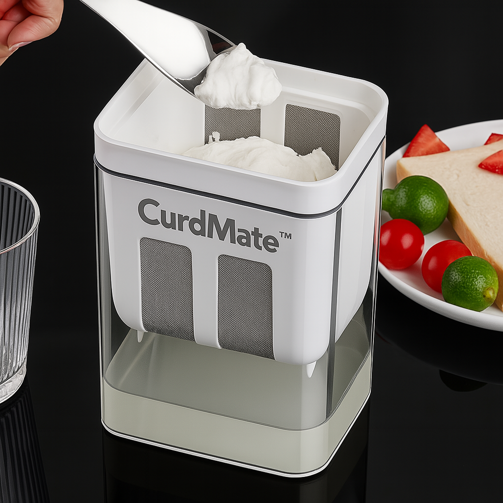 CurdMate™ – 2-in-1 Yogurt Strainer & Storage (1100ml)