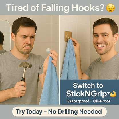 StickNGrip™ Hooks – Strong Hold, Zero Holes! ✨ ( PACK OF 15 , 25 & 50 )
