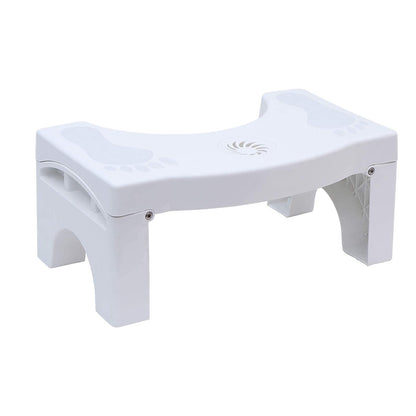 6005a Plastic Non-slip Folding Toilet Squat Stool - White Color