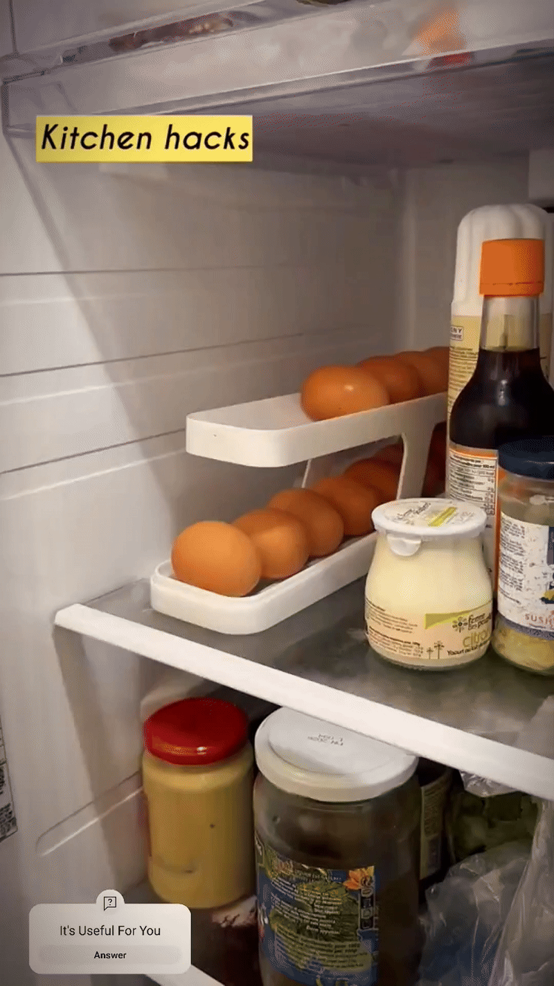 EggGlide™ – Automatic Rolling Egg Storage Rack