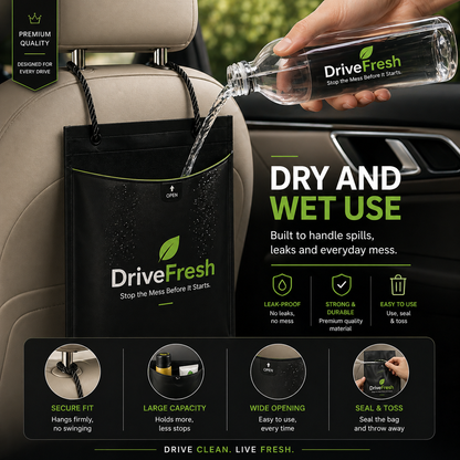 DriveFresh™ - Stop the Mess Before It Starts.