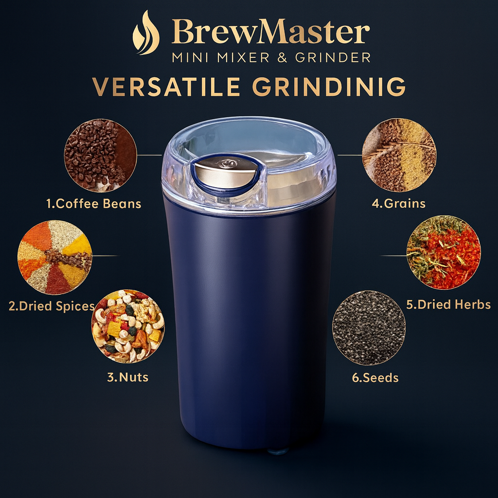 ✨ “BrewMaster™ Mini Mixer & Grinder”