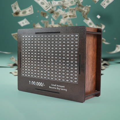 DhanKosh™ Wooden Goal-Tracker Money Bank