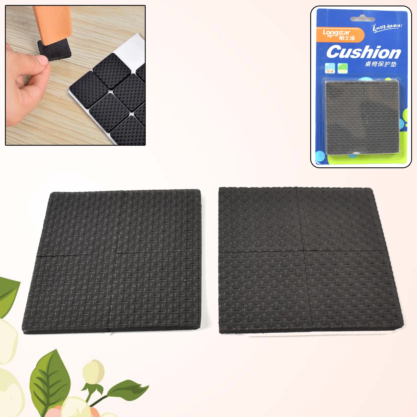 🛋️ GripSafe™ – Self-Adhesive Furniture Pads (8 PCS)  🧲 Anti-Slip & Scratch Shield | ✨ BUY 1 GET 1 FREE!